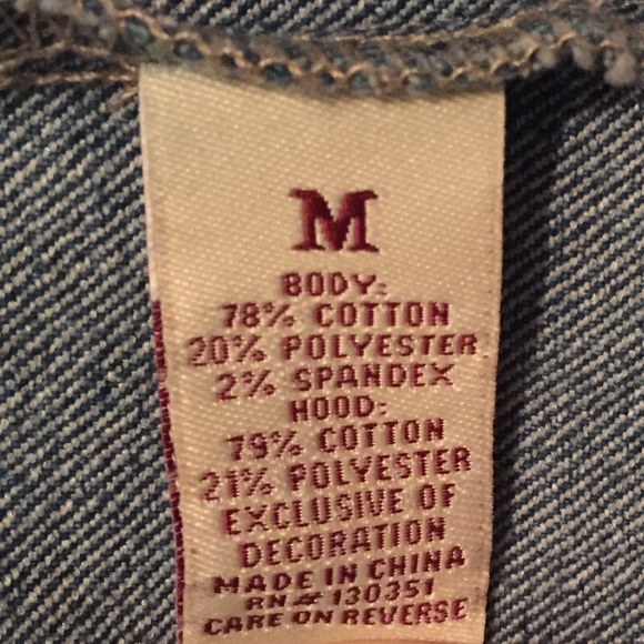 Jean Vest with Removable Hood - Picture 8 of 8